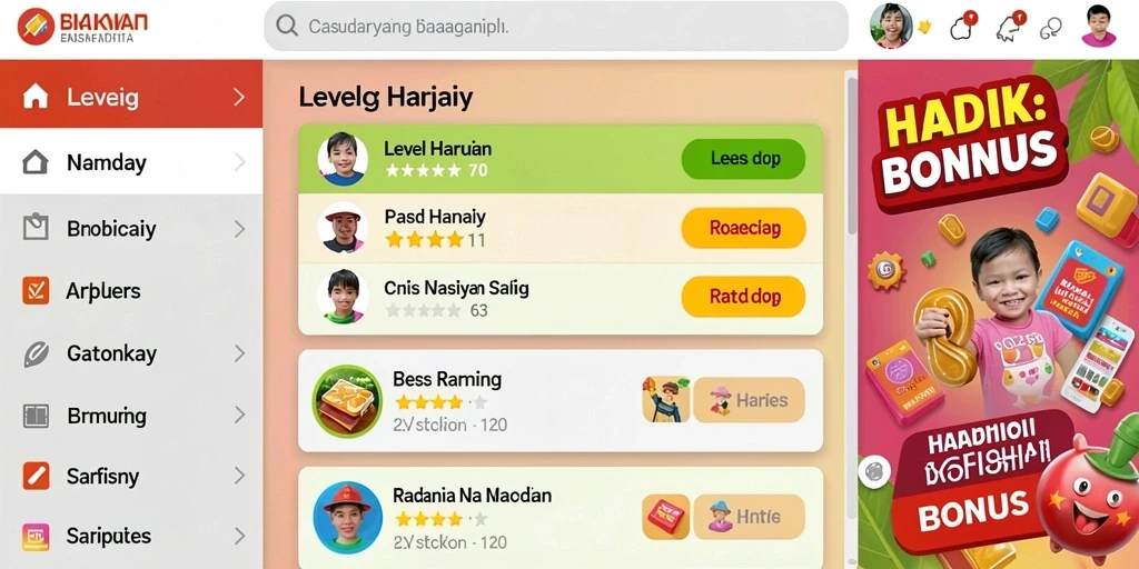 Tampilan awal yang menarik dengan menu intuitif.