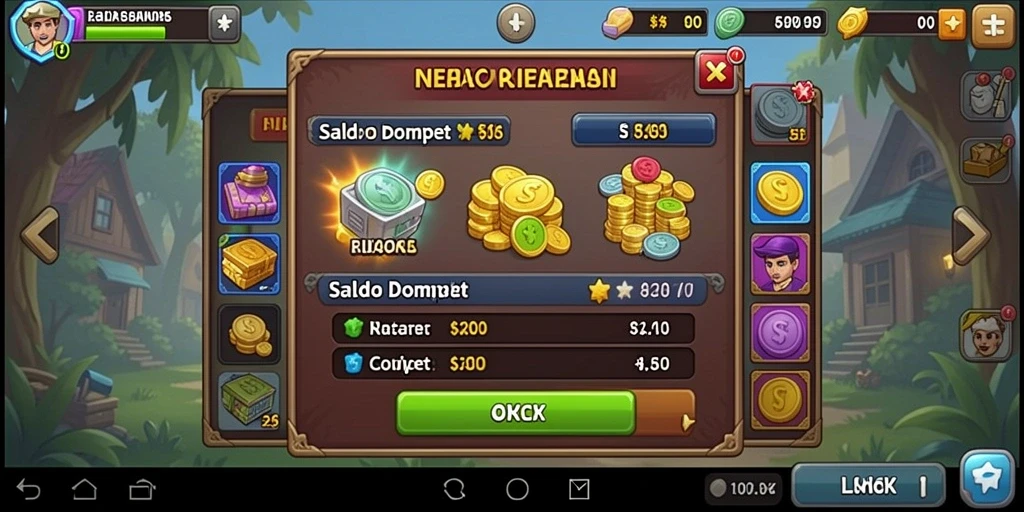 Tampilan permainan slot yang menarik dan berwarna-warni.